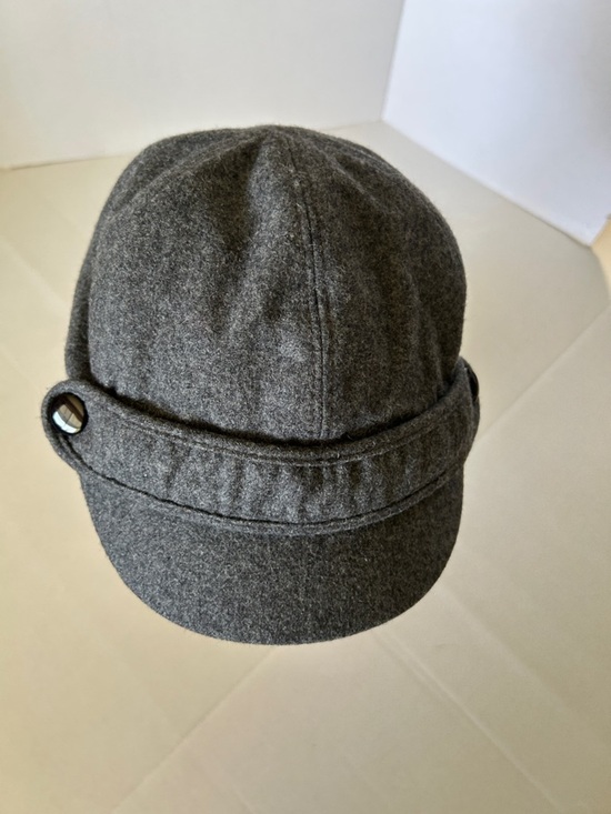 KOORINGGAL GRAY WOOL BLEND WOMENS fIDDLER NEWSBOY/BAKER  BOY CAP STRAP DETAIL main image 9